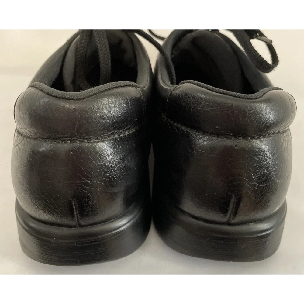 Men's SAS Bout Time Tripad Moc Toe Lace Up Black Walking Shoes Leather 10.5 M